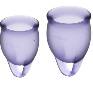 Satisfyer Feel Confident Menstrual Cup Purple 15 + 20 Ml