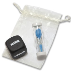 Diablo Picante Game Bag With Sado Dice 3 Mm X 3 Mm + Hourglass