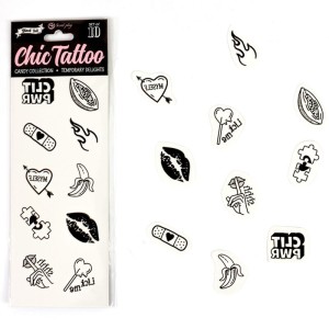 Secret Play Set Of 10 Candy Collection Temporary Tattoos