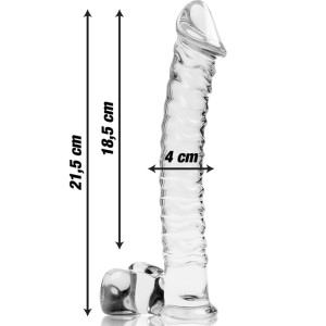 Nebula Series By Ibiza Model 23 Dildo Borosilicate Glass Clear 21.5 Cm -o- 4 Cm