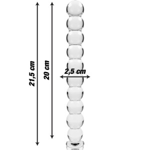 Nebula Series By Ibiza Model 22 Dildo Borosilicate Glass Clear 21.5 Cm -o- 2.5 Cm