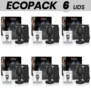 Ecopack 6 Units Ibiza Anal Plug Remote Control Size M