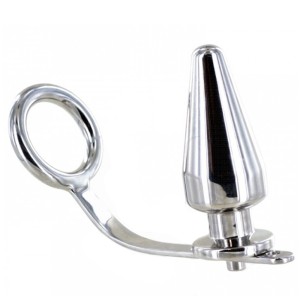 Metal Hard Steel Ring With Anal Plug 80 X 55 Mm