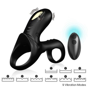 Armony Ranger Double Vibrator Ring For Couples Black
