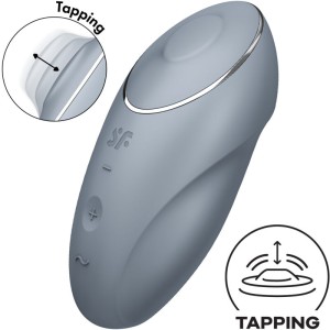 Satisfyer Tap & Climax 1 Lay-on Vibrator Grey