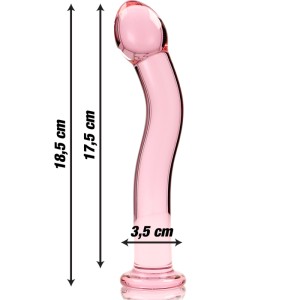Nebula Series By Ibiza Model 18 Dildo Borosilicate Glass Pink 18.5 Cm -o- 3.5 Cm