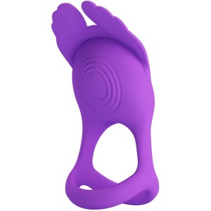 Pretty Love Silas Vibrant Penis Ring 7 Vibrations Purple Silicone