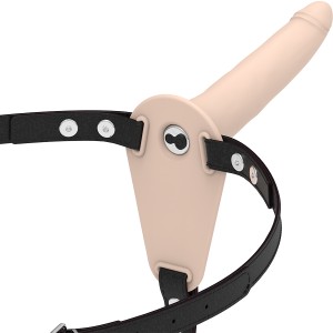Fetish Submissive Harness Flesh Silicone Vibrator 15 Cm