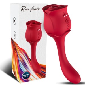 Armony Roselover Licking Vibrating Clit & Stimulator Red