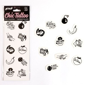 Secret Play Set Of 10 Spicy Collection Temporary Tattoos