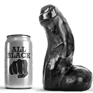 All Black Realistic Dong Black 17 Cm