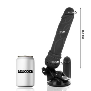 Basecock Realistic Vibrator Remote Control Black 19.5 Cm -o- 4 Cm