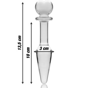 Nebula Series By Ibiza Model 7 Anal Plug Borosilicate Glass Clear 13.5 Cm -o- 3 Cm