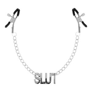 Ohmama Fetish Nipple Clamps With Chains Slut