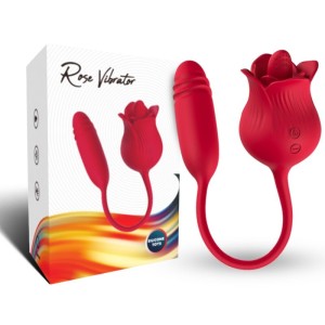 Armony Roselip Licking Vibrating Clit & Vibrator Red