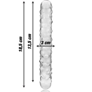 Nebula Series By Ibiza Model 15 Dildo Borosilicate Glass Clear 18.5 Cm -o- 3 Cm