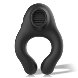 Armony Silicone Vibrator Ring 3 Motors Rechargeable Black Gold