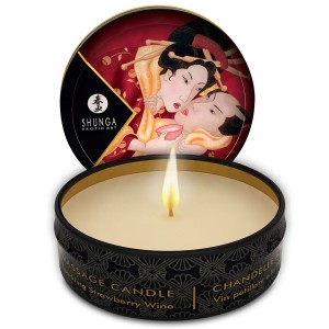 Shunga Mini Caress By Candelight Strawberries And Cava Massage Candle 30 Ml