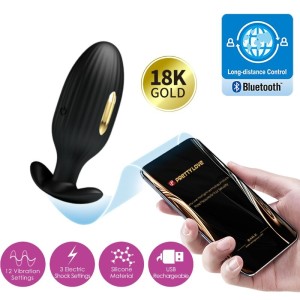 Pretty Love Jefferson App Controlled Anal Plug Black