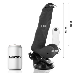 Basecock Vibrador Articulable Control Remoto Negro 21 Cm -o- 5 Cm