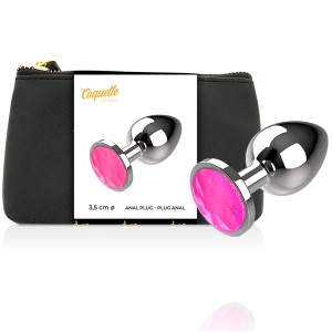 Coquette Chic Desire Anal Plug Metal Pink  Color Size M 3.5 X 8cm