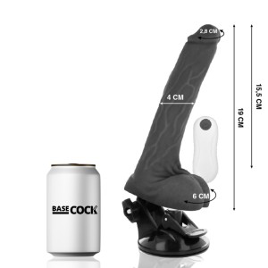Basecock Realistic Vibrator Remote Control Black 19 Cm -o- 4 Cm