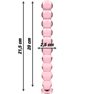 Nebula Series By Ibiza Model 22 Dildo Borosilicate Glass Pink 21.5 Cm -o- 2.5 Cm