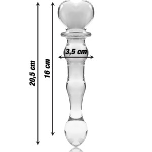 Nebula Series By Ibiza Model 21 Dildo Borosilicate Glass Clear 20.5 Cm -o- 3.5 Cm