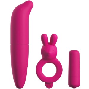 Classix Kit For Couples With Ring, Bullet And Stimulator Pink