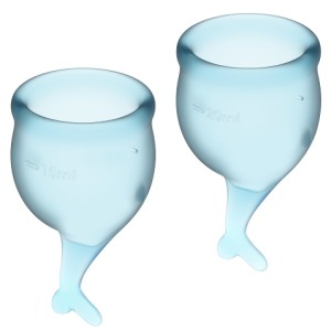 Satisfyer Feel Secure Menstrual Cup Light Blue 15+20ml