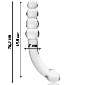 Nebula Series By Ibiza Model 14 Dildo Borosilicate Glass Clear 18.5 Cm -o- 3 Cm