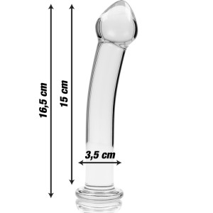 Nebula Series By Ibiza Model 11 Dildo Borosilicate Glass Clear 16 Cm -o- 3 Cm