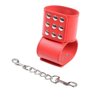 Ohmama Fetish Red Handcuffs With Snap Closure