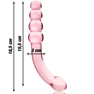 Nebula Series By Ibiza Model 14 Dildo Borosilicate Glass Pink 18.5 Cm -o- 3 Cm