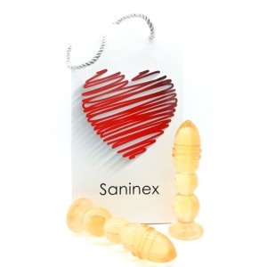 Saninex Delight Plug-dildo Transparent Orange