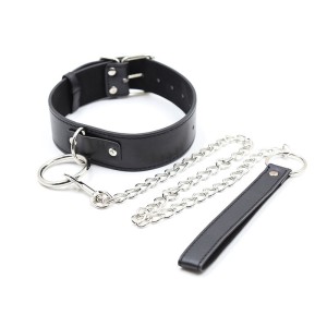 Ohmama Fetish Submission Collar With Leash