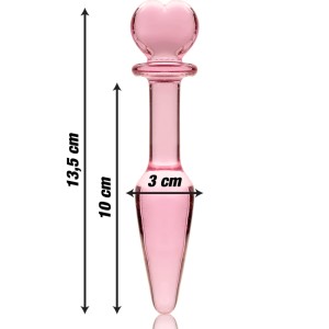 Nebula Series By Ibiza Model 7 Anal Plug Borosilicate Glass Pink 13.5 Cm -o- 3 Cm