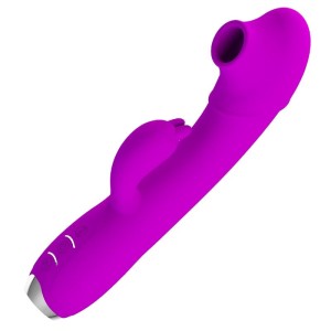Pretty Love Regina Rechargeable Vibrator-sucker Purple