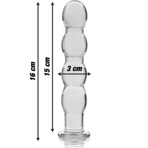 Nebula Series By Ibiza Model 10 Dildo Borosilicate Glass Clear 16.5 Cm -o- 3.5 Cm