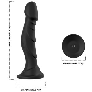Armony Dildo Vibrator & Anal Plug Remote Control Black