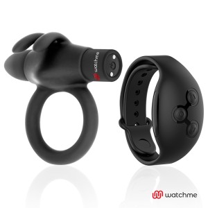 Black&silver Agron Remote Control Cockring Watchme