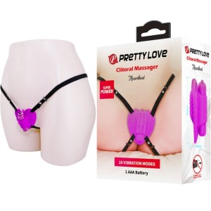 Pretty Love Heartbeat Clitoris Massager 10 Vibration Modes Purple