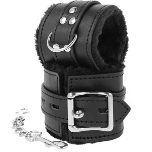 Darkness Black Lined Bdsm Handcuffs