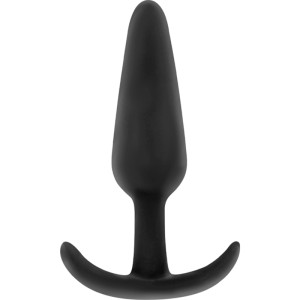 Black&silver Kael Silicone Anal Plug With Medium Handle