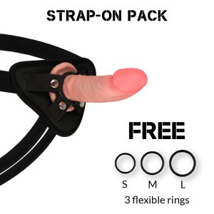 Rockarmy Harness + Dual Density Tiger Realistic Dildo 14 Cm -o- 4.46 Cm