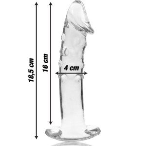 Nebula Series By Ibiza Model 19 Dildo Borosilicate Glass Clear 18.5 Cm -o- 4 Cm