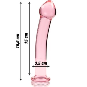 Nebula Series By Ibiza Model 11 Dildo Borosilicate Glass Pink 16 Cm -o- 3 Cm