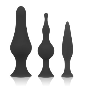 Ohmama Silicone Anal Plug Set Black