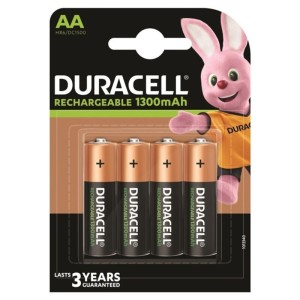 Duracell Rechargeable Battery Hr6 Aa 1300mah  4 Unit