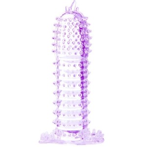 Baile Penis Sheath With Stimulating Points Purple 14 Cm